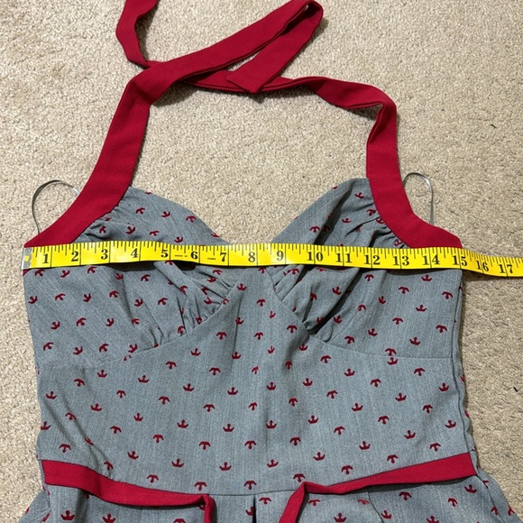 NWT Gray Halter Neck Vintage Inspired Dress Size: Small - Picture 8 of 9